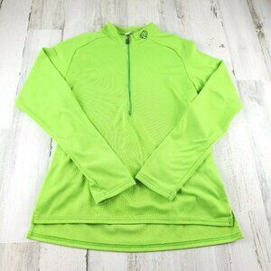 PEARL IZUMI Green 1/4 zip cycling Shirt Size Medium EUC